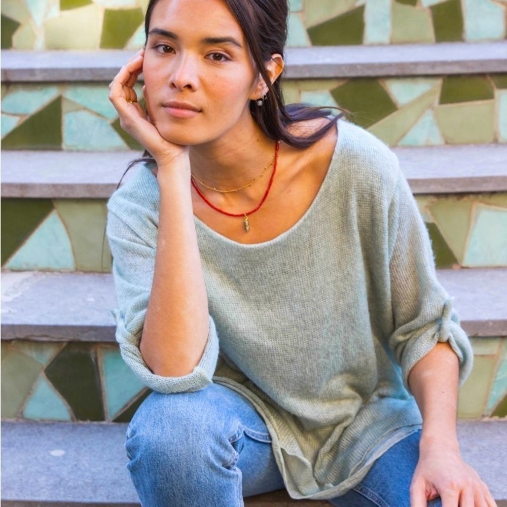 NINA KENDOSA Mohair Tunic Gray OS